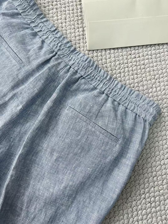 Льняные брюки Brunello Cucinelli Premium - Blue