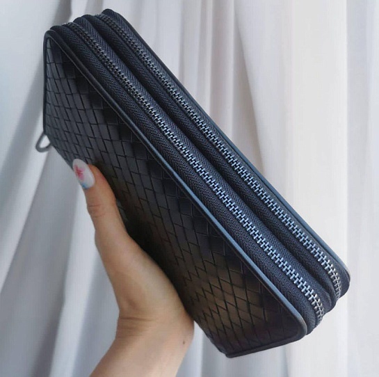 Кожаное портмоне Bottega Veneta 22x12.5 см