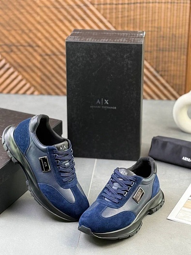 Кроссовки синего цвета Armani Exchange   