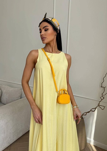 Женское жёлтое платье MIU MIU    