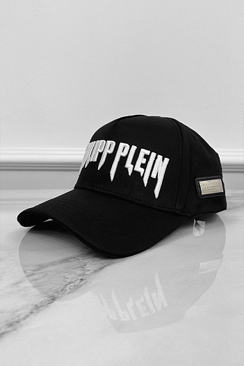 Бейсболка чёрного цвета Philipp Plein 1978 white embroidery   