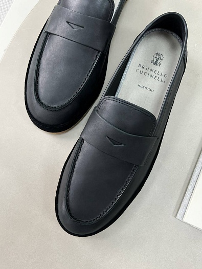 Мужские кожаные лоферы Brunello Cucinelli Premium   