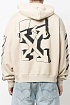 Мужское бежевое худи Off-White Graffiti Arrows Logo