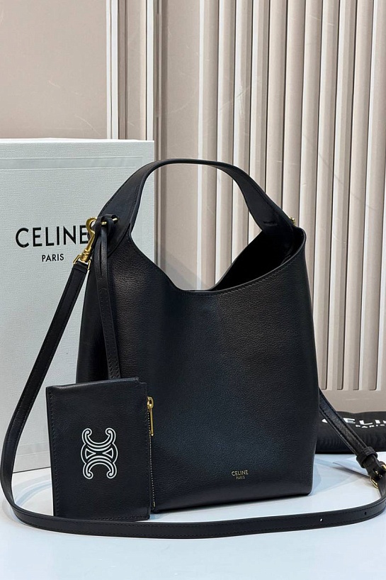 Кожаная сумка Celine Small Hobo premium 18x31x6 см