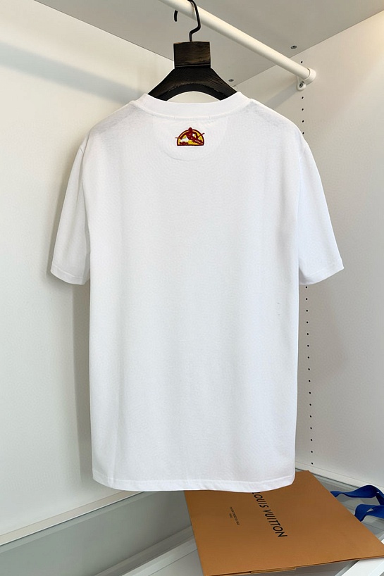 Белая оверсайз футболка Louis Vuitton Premium
