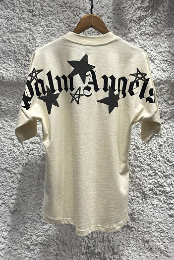 Оверсайз футболка Palm Angels Shooting Star - Beige   