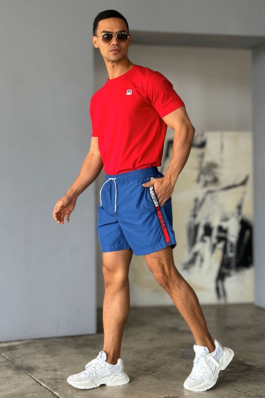 Шорты синего цвета Tommy Hilfiger taped logo