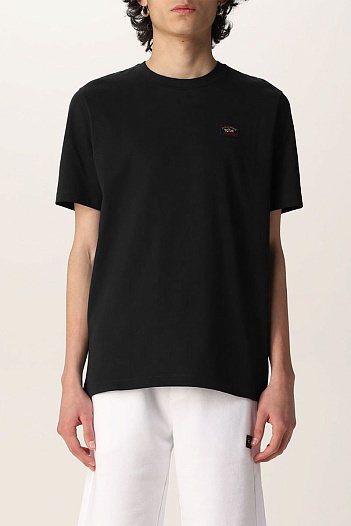 Футболка чёрного цвета Paul & Shark logo-patch   