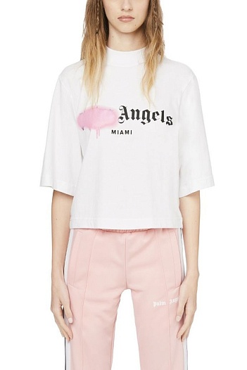 Женская футболка Palm Angels Miami - White   