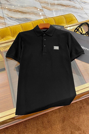 Мужское поло Dolce & Gabbana Premium - Black   