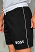 Мужские чёрные шорты Hugo Boss logo-print