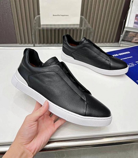 Мужские кроссовки Ermenegildo Zegna Triple Stitch - Black   
