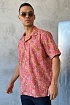 Мужская красная рубашка Dolce & Gabbana floral-print