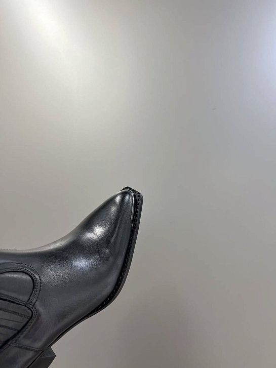 Женские кожаные сапоги Celine Premium - Black