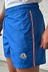 Мужские синие шорты Moncler logo-patch