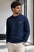 Тёмно-синий оверсайз свитшот Burberry monogram-applique