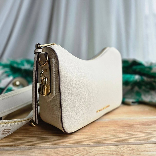 Женская кожаная сумка Marc Jacobs Drifter 25x17 см - White