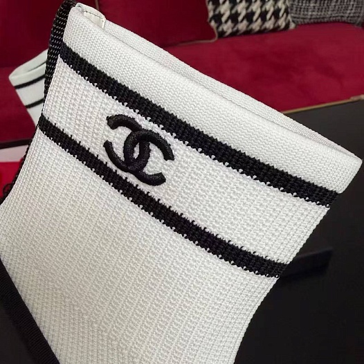 Женские кожаные балетки белого цвета Chanel premium   