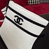 Женские кожаные балетки белого цвета Chanel premium