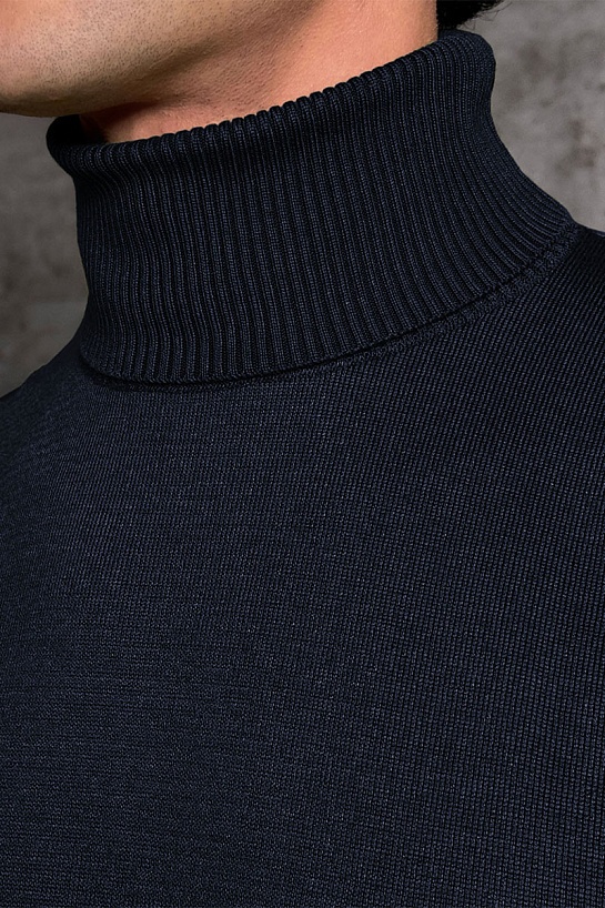 Водолазка тёмно-синего цвета Stone Island compass-patch