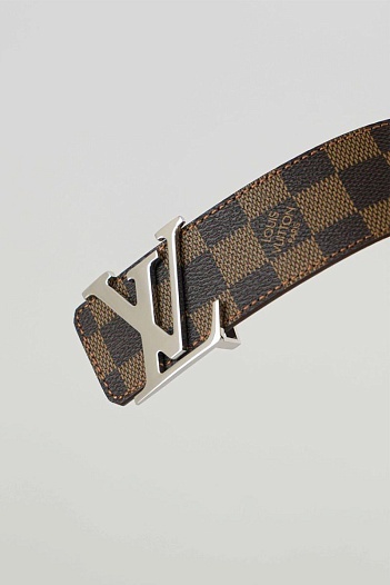 Кожаный ремень Louis Vuitton Initiales Damier (длина 85 - 115 см)   