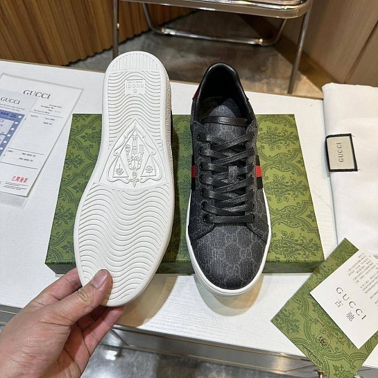 Мужские кроссовки Gucci Ace - Grey
