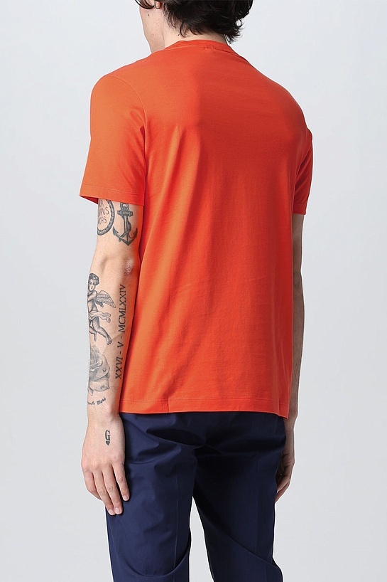 Футболка оранжевого цвета Paul & Shark logo-patch