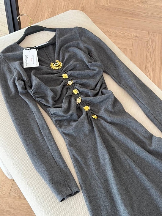 Женское трикотажное платье Schiaparelli Premium - Grey