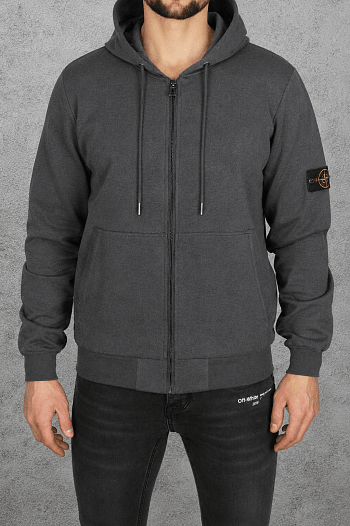 Кофта тёмно-серого цвета Stone Island compass-patch   