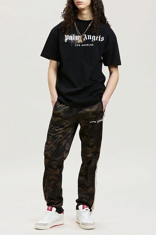 Футболка чёрного цвета Palm Angels logo-print