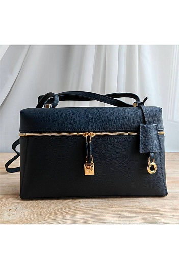 Кожаная сумка Loro Piana 28x15.5 см - Black   