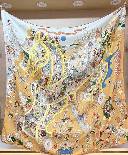 Платок Hermes Academia Hippica premium 140x140 см   