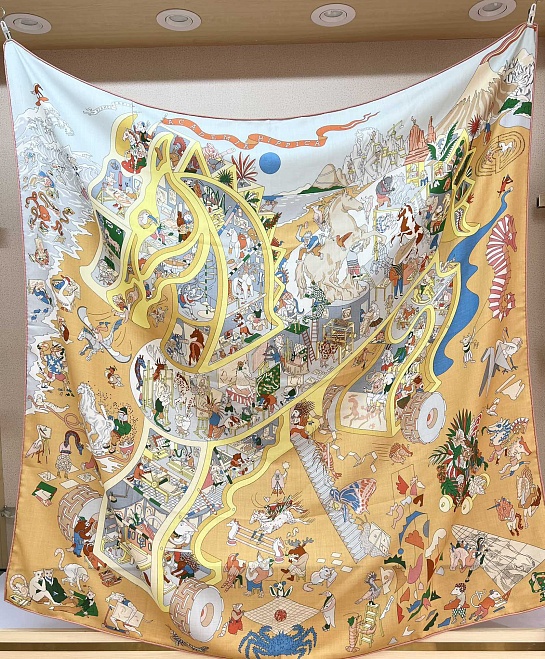 Платок Hermes Academia Hippica premium 140x140 см