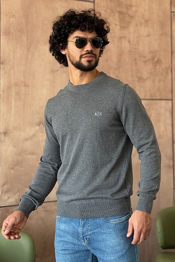 Мужская серая кофта Armani Exchange   