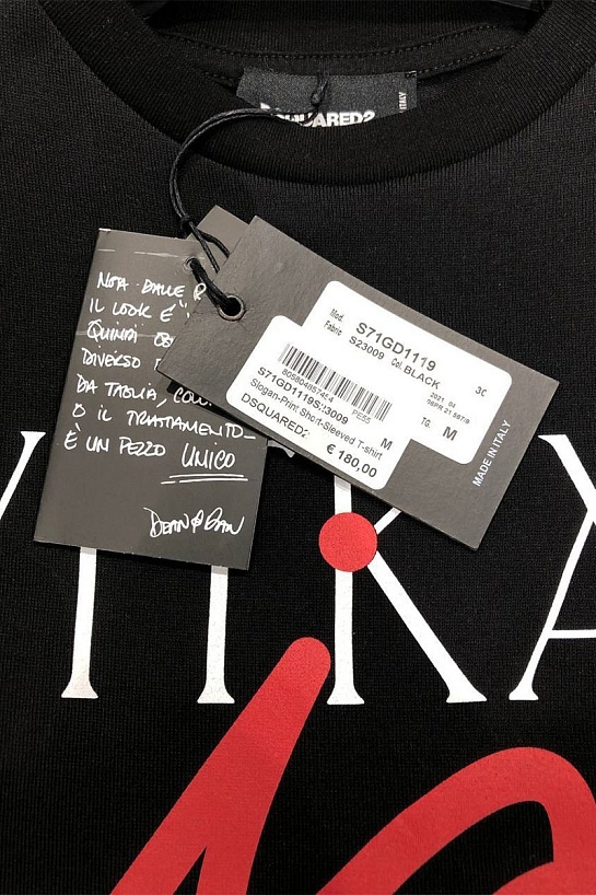 Чёрная оверсайз футболка Dsquared2 Vitkac