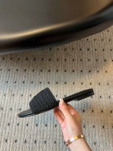 Женские шлёпанцы Chanel Premium - Black   