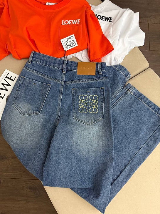 Женские синие джинсы Loewe premium