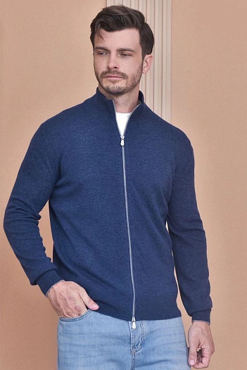 Кашемировый свитер Brunello Cucinelli Premium - Blue   