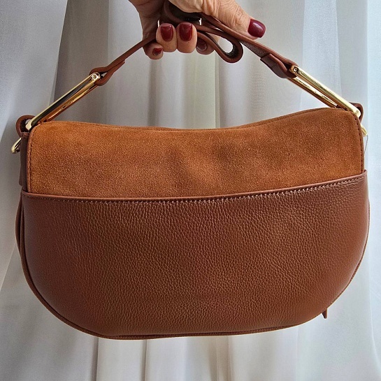 Замшевая сумка Coccinelle Suede Bim 28x18 см