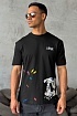 Мужская чёрная футболка Dior paint-splatter