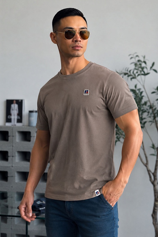 Мужская бежевая футболка Hugo Boss