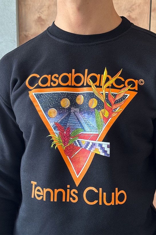 Чёрный свитшот Casablanca tennis club