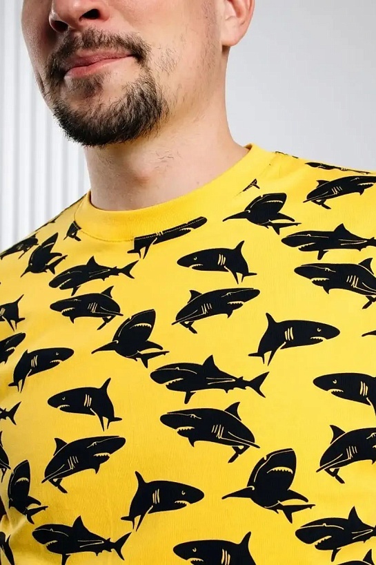 Жёлтая мужская футболка Paul&Shark