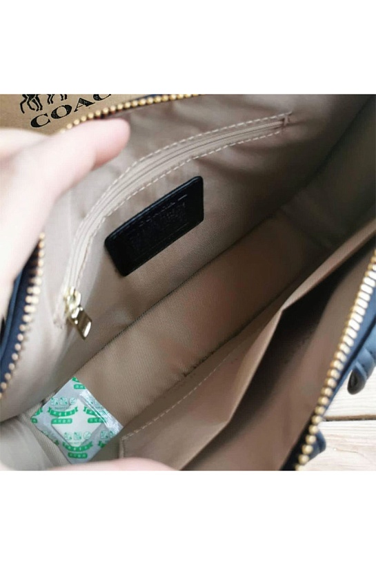 Женская кожаная сумка Coach 27x18 см (2 расцветки)