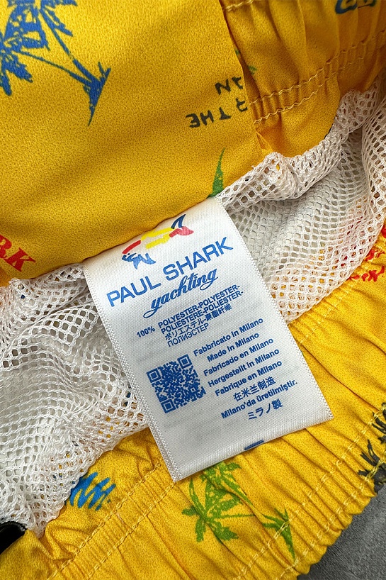 Мужские жёлтые шорты Paul & Shark "Wear the Ocean"