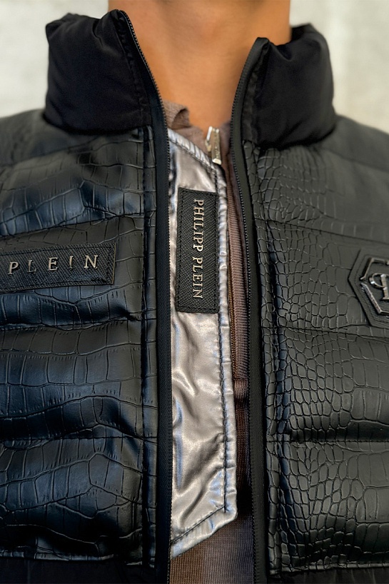 Мужской чёрный жилет Philipp Plein
