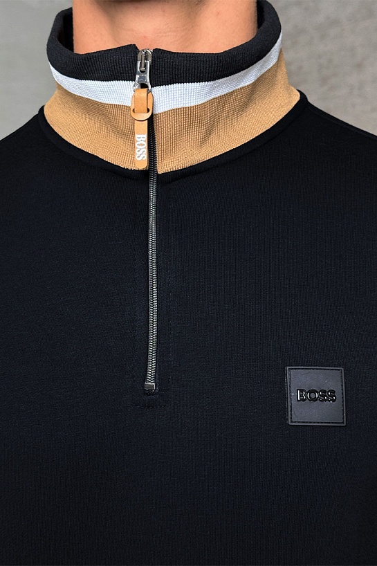 Мужской тёмно-синий джемпер Hugo Boss