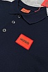 Мужское тёмно-синее поло Hugo Boss classic badge