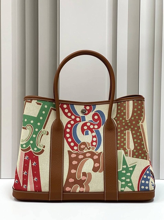 Женская сумка Hermes Garden Party Premium 36x26x17 см