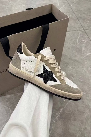Женские кожаные кроссовки Golden Goose Super Star premium   
